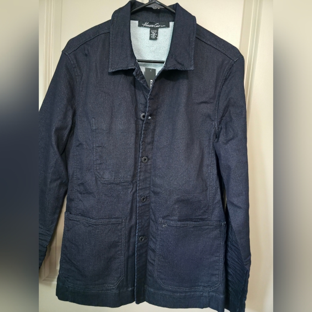 Kenneth Cole Navy Shirt Jacket